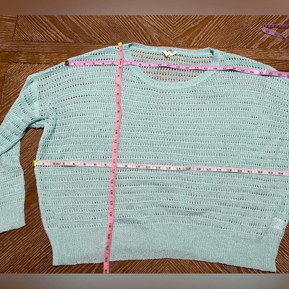 BIBi|Open Weave Mint Green Sweater|Size Large